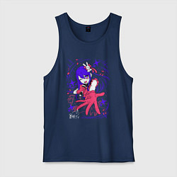 Майка мужская хлопок Айдол Аи Хошино, цвет: тёмно-синий