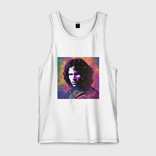 Мужская майка Jim Morrison few color digital Art / Белый – фото 1