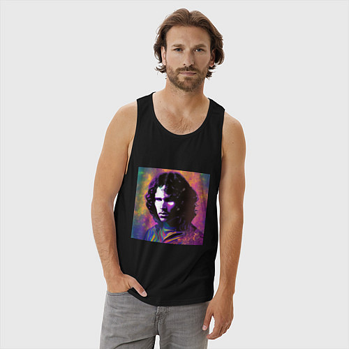 Мужская майка Jim Morrison few color digital Art / Черный – фото 3