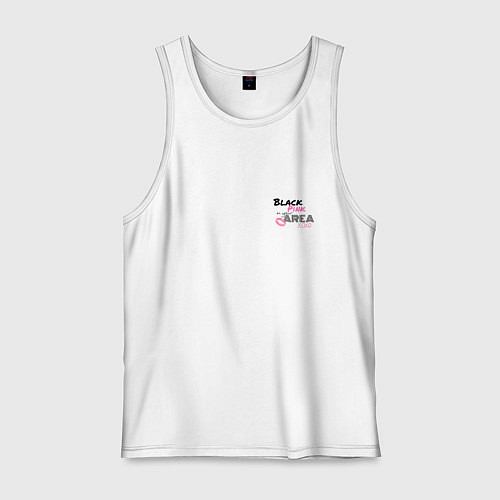 Мужская майка Поцелуйчик Блэк Пинк in you area - мини / Белый – фото 1