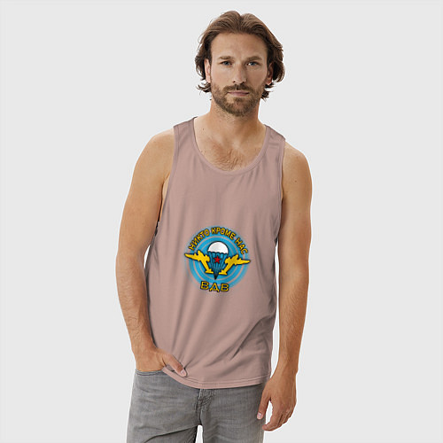 Мужская майка ВДВ символ / Пыльно-розовый – фото 3