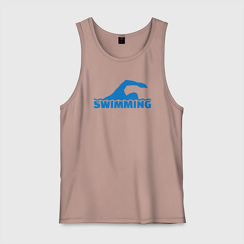 Мужская майка Swimming sport / Пыльно-розовый – фото 1
