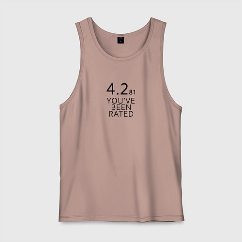 Мужская майка Нырок - Черное зеркало / Пыльно-розовый – фото 1