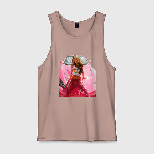 Мужская майка Суши Девон Аоки Honda s2000 / Пыльно-розовый – фото 1