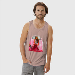 Майка мужская хлопок Суши Девон Аоки Honda s2000, цвет: пыльно-розовый — фото 2