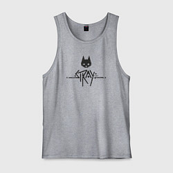 Майка мужская хлопок Stray street cat, цвет: меланж
