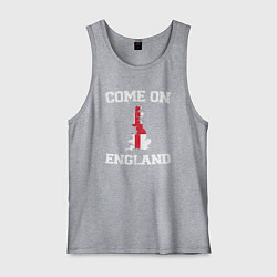 Майка мужская хлопок Come on England, цвет: меланж