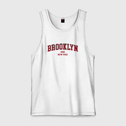 Майка мужская хлопок Brooklyn New York, цвет: белый