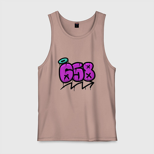 Мужская майка 658 граффити / Пыльно-розовый – фото 1