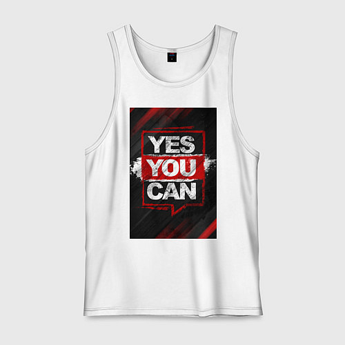 Мужская майка Yes, you can / Белый – фото 1