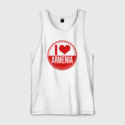 Майка мужская хлопок Love Armenia, цвет: белый