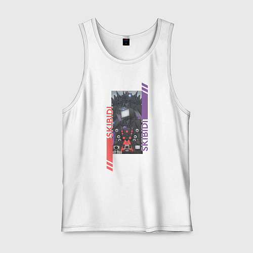 Мужская майка Skibidi Toilet Camera Speaker Tv Titans / Белый – фото 1