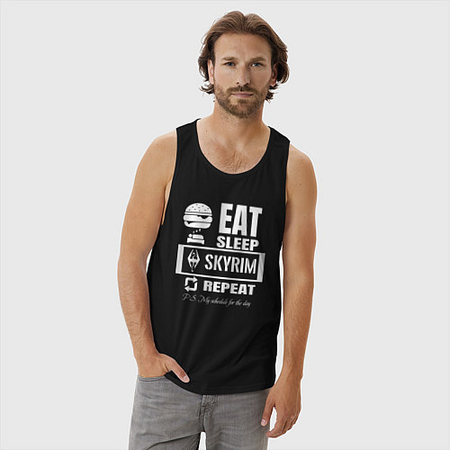 Мужская майка Скайрим The Elder Scrolls / Черный – фото 3