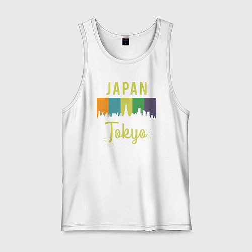 Мужская майка Токио Япония / Белый – фото 1