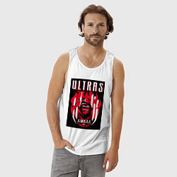 Майка мужская хлопок Футбольный клуб Амкал ультрас, цвет: белый — фото 2