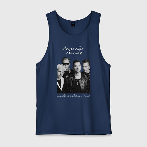 Мужская майка Depeche Mode World Violation Tour Band / Тёмно-синий – фото 1