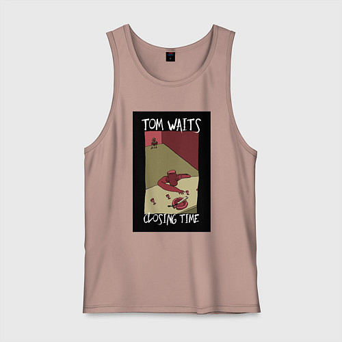 Мужская майка Tom Waits - Closing Time / Пыльно-розовый – фото 1