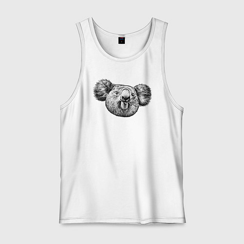 Мужская майка Коала морда / Белый – фото 1