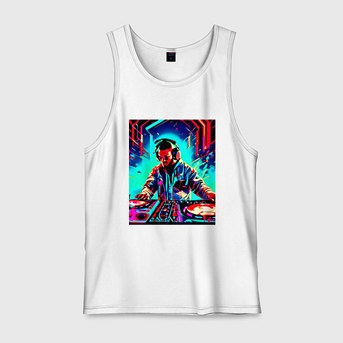 Мужская майка Клубный диджей / Белый – фото 1