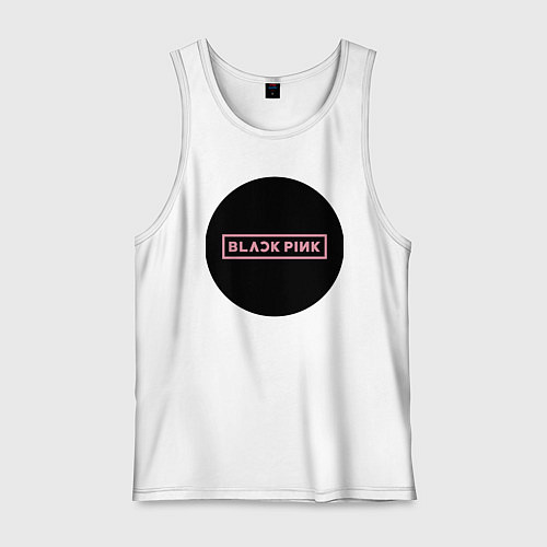 Мужская майка Black pink - logotype - group - South Korea / Белый – фото 1