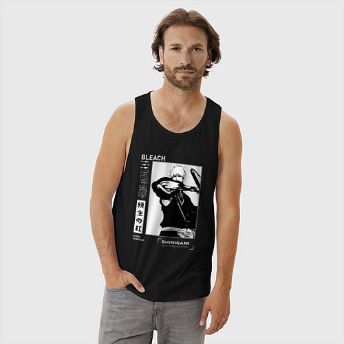 Мужская майка Ичиго Шинигами - Блич / Черный – фото 3