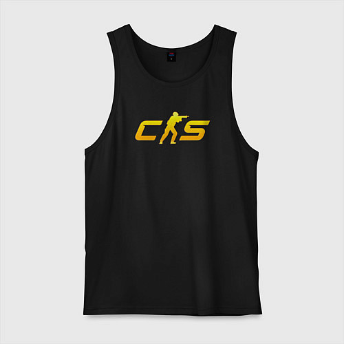 Мужская майка CS2 yellow logo / Черный – фото 1