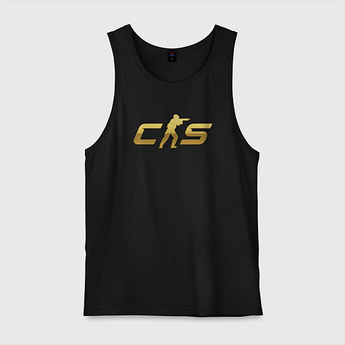 Мужская майка CS 2 gold logo / Черный – фото 1