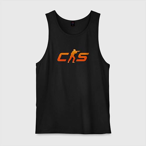Мужская майка CS 2 orange logo / Черный – фото 1