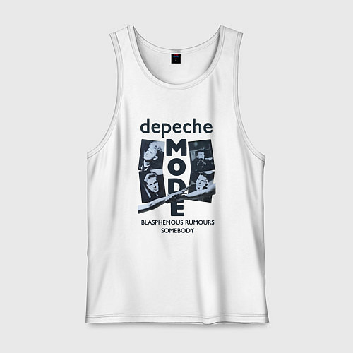 Мужская майка Depeche Mode - Blasphemous rumours somebody / Белый – фото 1