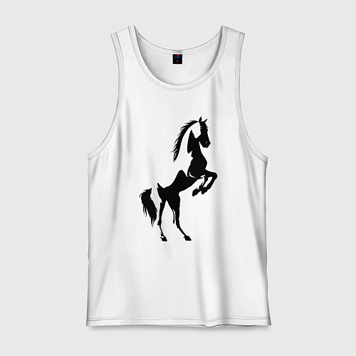 Мужская майка Гарцующий жеребец / Белый – фото 1