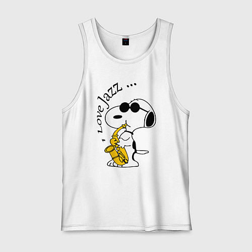 Мужская майка I love jazz / Белый – фото 1