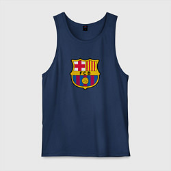 Майка мужская хлопок Barcelona fc sport, цвет: тёмно-синий