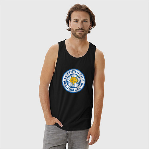 Мужская майка Leicester city fc / Черный – фото 3