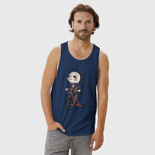 Мужская майка Saw bike / Тёмно-синий – фото 3