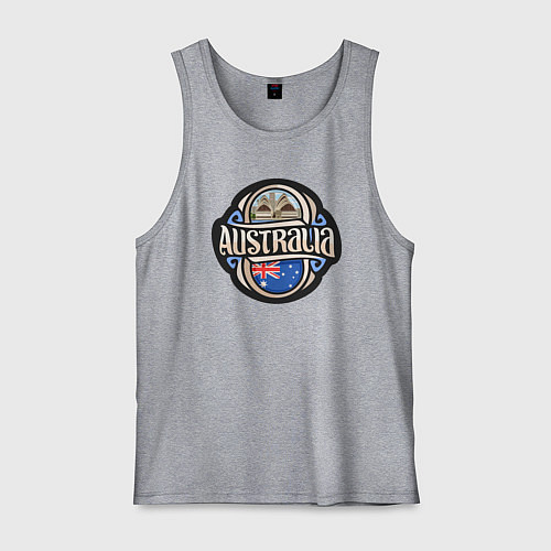 Мужская майка Australia adventure / Меланж – фото 1