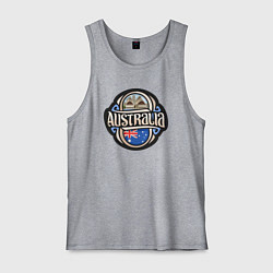 Майка мужская хлопок Australia adventure, цвет: меланж