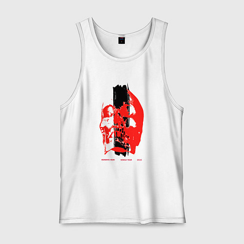 Мужская майка Depeche Mode - Memento Mori tour skull / Белый – фото 1