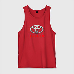 Майка мужская хлопок Toyota sport auto brend, цвет: красный