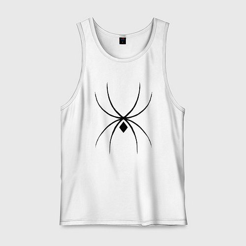 Мужская майка Черный паук минимал / Белый – фото 1