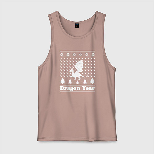 Мужская майка Sweater dragon year / Пыльно-розовый – фото 1