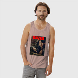 Майка мужская хлопок BTS JungKook на обложке, цвет: пыльно-розовый — фото 2