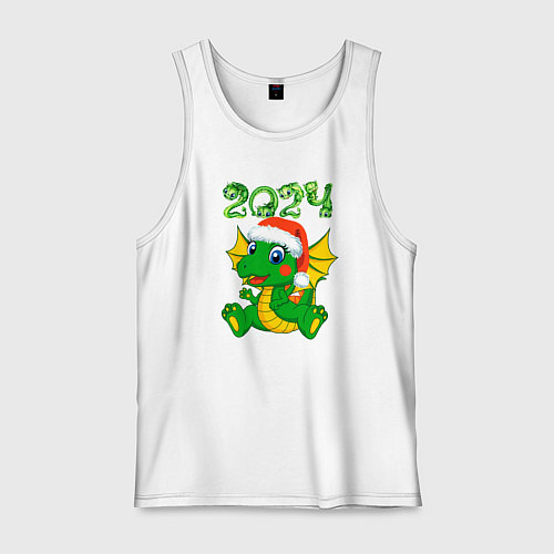 Мужская майка Дракончик 20204 / Белый – фото 1