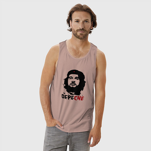 Мужская майка Dave Gahan from Depeche Mode - Depe Che / Пыльно-розовый – фото 3