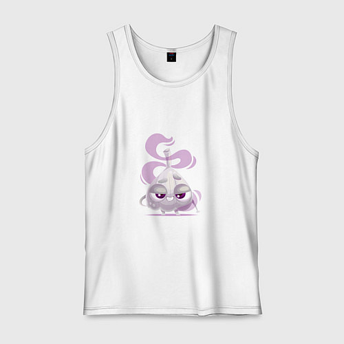 Мужская майка Воняющий улыбающийся чеснок / Белый – фото 1