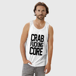 Майка мужская хлопок Crabcore, цвет: белый — фото 2