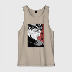 Майка мужская хлопок Ханаяма, цвет: миндальный