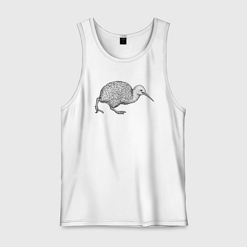 Мужская майка Птица киви спешит / Белый – фото 1