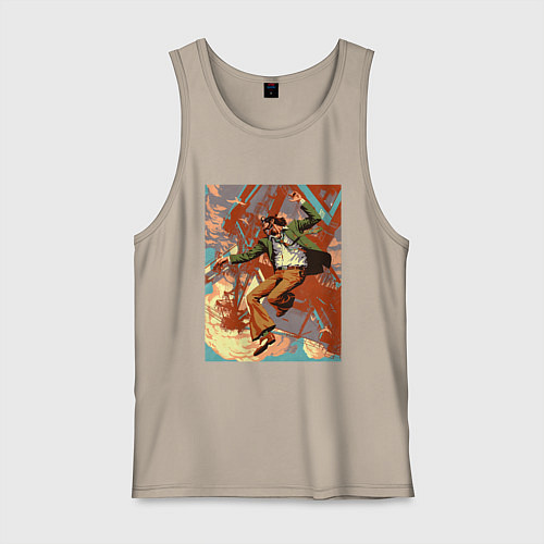 Мужская майка Disco elysium / Миндальный – фото 1