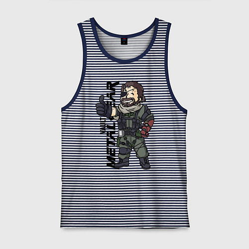 Мужская майка Vault - Snake solid / Синяя тельняшка – фото 1