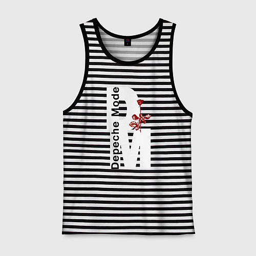 Мужская майка Depeche Mode - Rose Violator mode / Черная тельняшка – фото 1